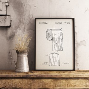 Rolka papieru - patent - plakat