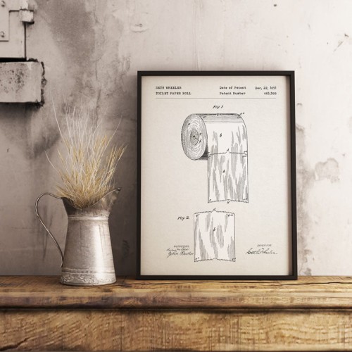 Rolka papieru - patent - plakat