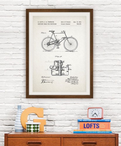 Rower - patent - plakat