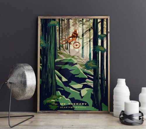 Rower MTB / My Therapy - aranżacja plakatu