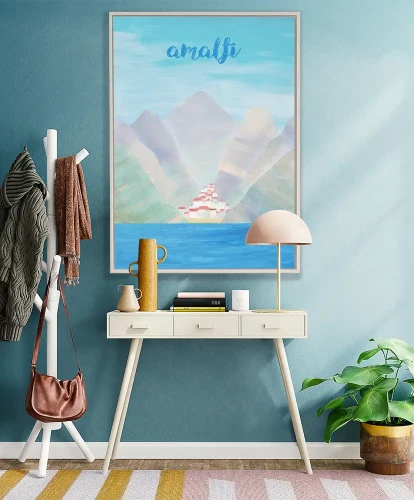Amalfi - włoskie wybrzeże - aranżacja plakatu