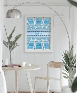 Lizbona - kamienice z azulejos - aranżacja plakatu