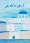 Santorini - grecka wyspa - plakat