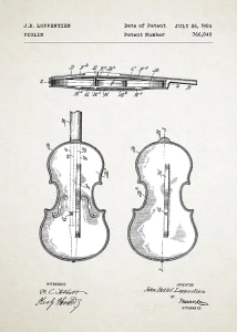 Skrzypce patent - plakat