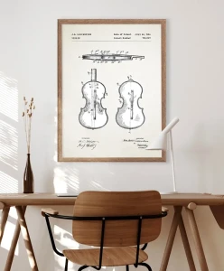 Skrzypce patent - aranżacja plakatu