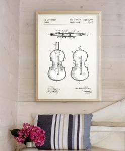 Skrzypce patent - aranżacja plakatu
