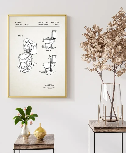 Toaleta patent - aranżacja plakatu