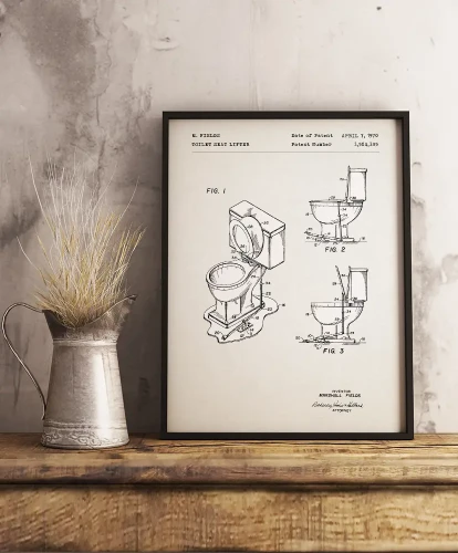 Toaleta patent - aranżacja plakatu