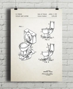 Toaleta patent - aranżacja plakatu