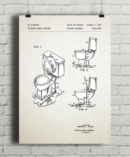 Toaleta patent - aranżacja plakatu