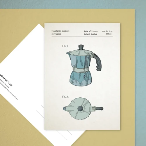 Kawiarka patent - pocztówka