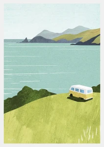 Podróże kamperem - plakat