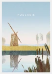 Podlasie - rozlewiska z wiatrakiem - plakat