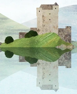 Zamek w Szkocji - szczegół plakatu