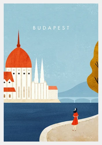 Budapeszt - spacer nad Dunajem - plakat