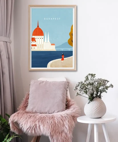 Budapeszt - spacer nad Dunajem - aranżacja plakatu