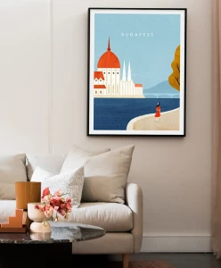 Budapeszt - spacer nad Dunajem - aranżacja plakatu