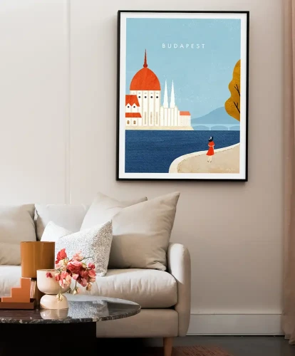 Budapeszt - spacer nad Dunajem - aranżacja plakatu