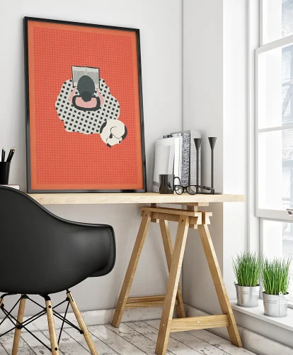 Poczytaj mi - aranżacja plakatu na biurku