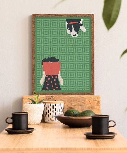 Piknik z książką - aranżacja plakatu w jadalni