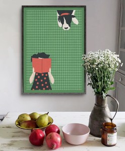 Piknik z książką - aranżacja plakatu w kuchni