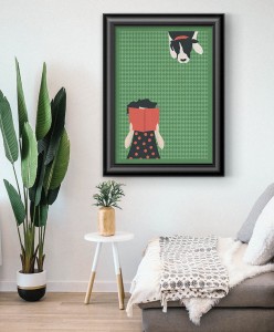 Piknik z książką - aranżacja plakatu w pokoju