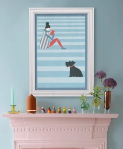 Czytanie na schodach - aranżacja plakatu