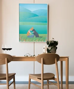 Nad górskim stawem - aranżacja plakatu