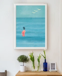 Lato nad morzem - aranżacja plakatu