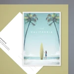 Kalifornia USA - Surfing - pocztówka