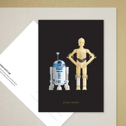 Gwiezdne Wojny / Star Wars Roboty - pocztówka