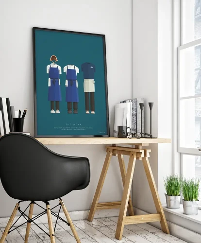 The Bear - aranżacja plakatu na biurku