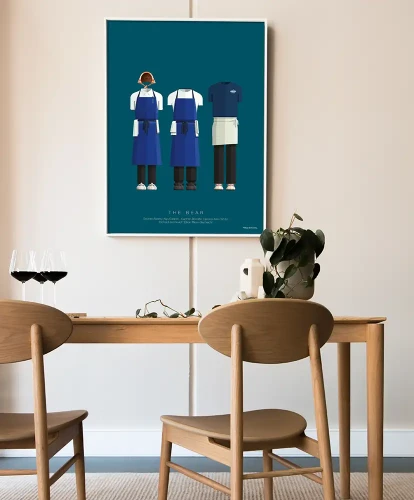 The Bear - aranżacja plakatu w jadalni