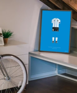 Maradona - piłka nożna - aranżacja plakatu w ramce