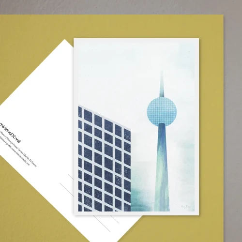 Berlin - Alexanderplatz TV Tower - pocztówka