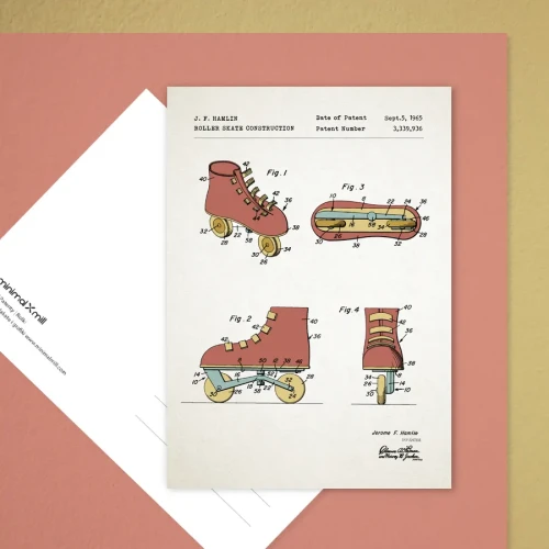 Rolki patent - pocztówka