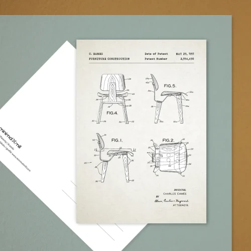 Krzesło patent - pocztówka