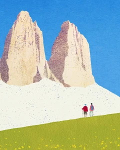 Dolomity Włochy - Trzy Szczyty Lavaredo - szczegół plakatu