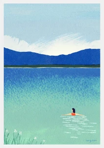 Poranek nad jeziorem - plakat