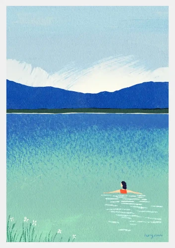 Poranek nad jeziorem - plakat