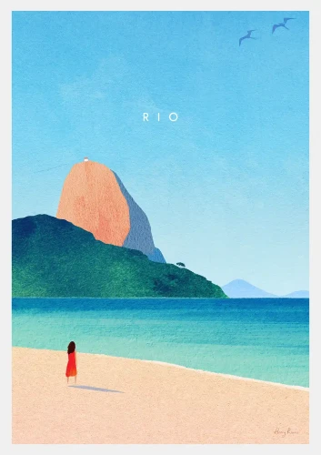 Rio De Janeiro Brazylia - Głowa Cukru - plakat