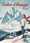 Cortina d’Ampezzo Włochy - plakat