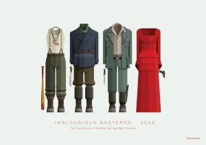 Bękarty wojny / Inglourious Basterds - plakat z filmu z kostiumami
