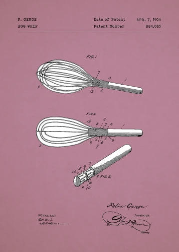 Trzepaczka kuchenna patent - plakat