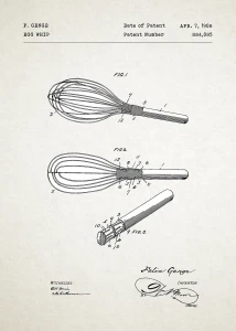 Trzepaczka kuchenna patent - plakat do kuchni