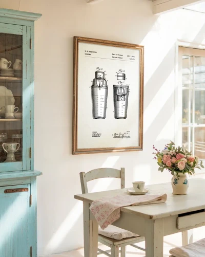 Szejker patent - aranżacja plakatu na ścianie w kuchni