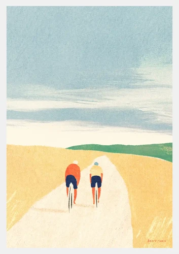 Rowerowa przyjaźń - plakat rowerowy