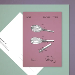 Trzepaczka kuchenna patent - pocztówka