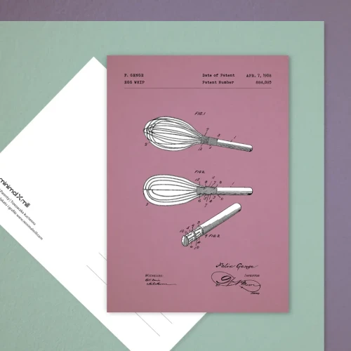 Trzepaczka kuchenna patent - pocztówka