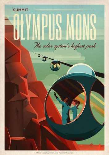 Mars - Olympus Mons - plakat